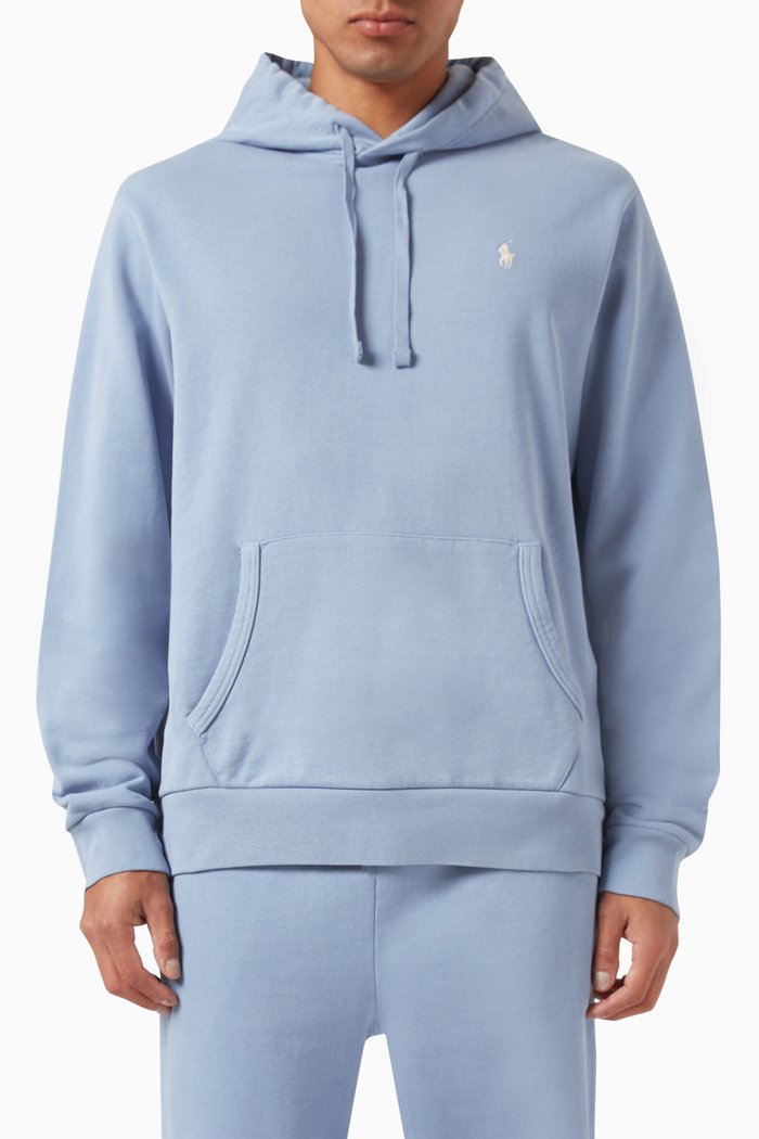 

Logo Hoodie in Cotton, Blue