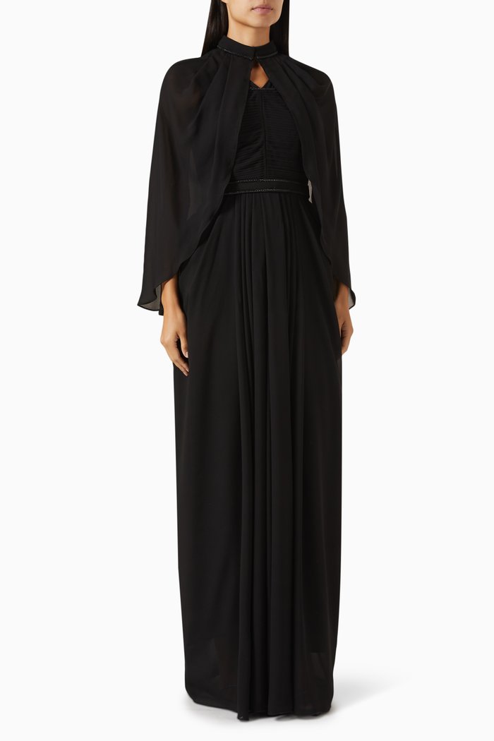 

Cape & Dress Set, Black