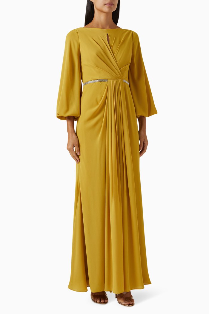 

Crystal-embellished Dress, Yellow
