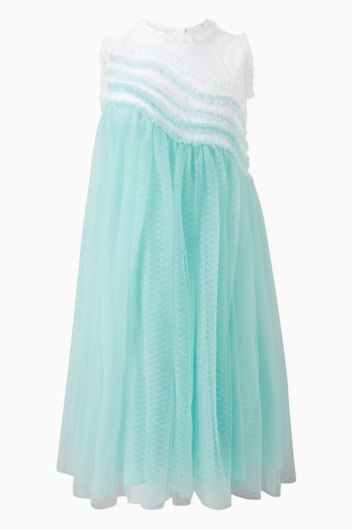 

Misty Wave Dress in Nylon, Blue