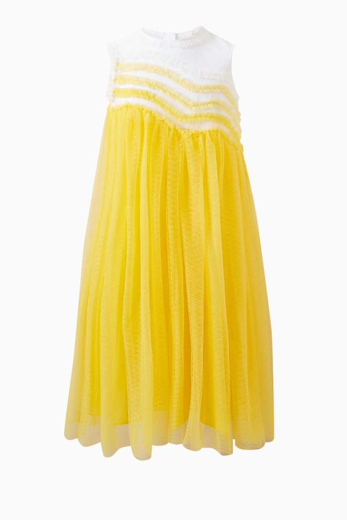 

Misty Wave Dress in Nylon, Yellow