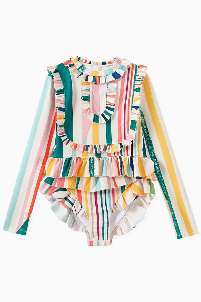 

Marina Rash Guard Swim Set in Recycled Polyester, Multicolour