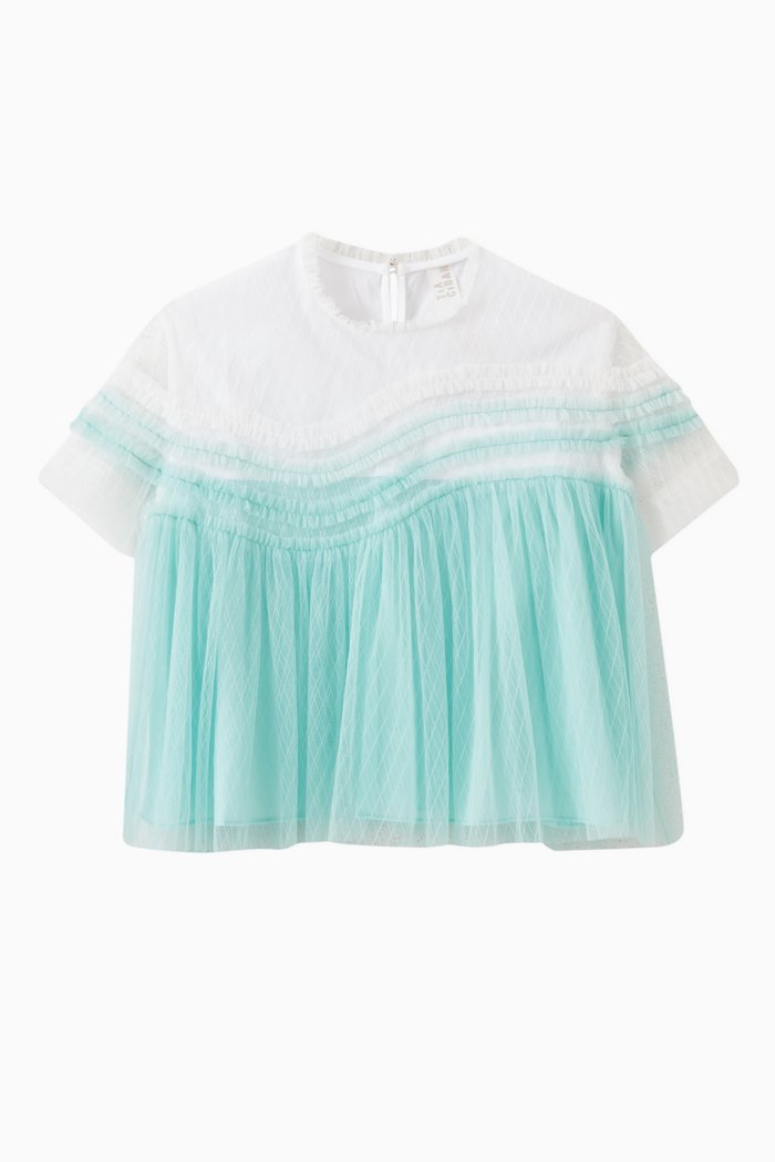 

Misty Wave Top in Tulle, Blue