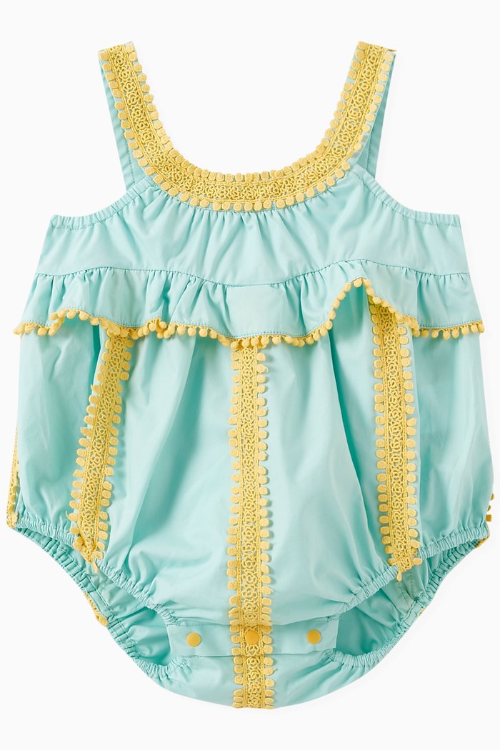

Baby Morgan Sun Romper in Cotton, Blue