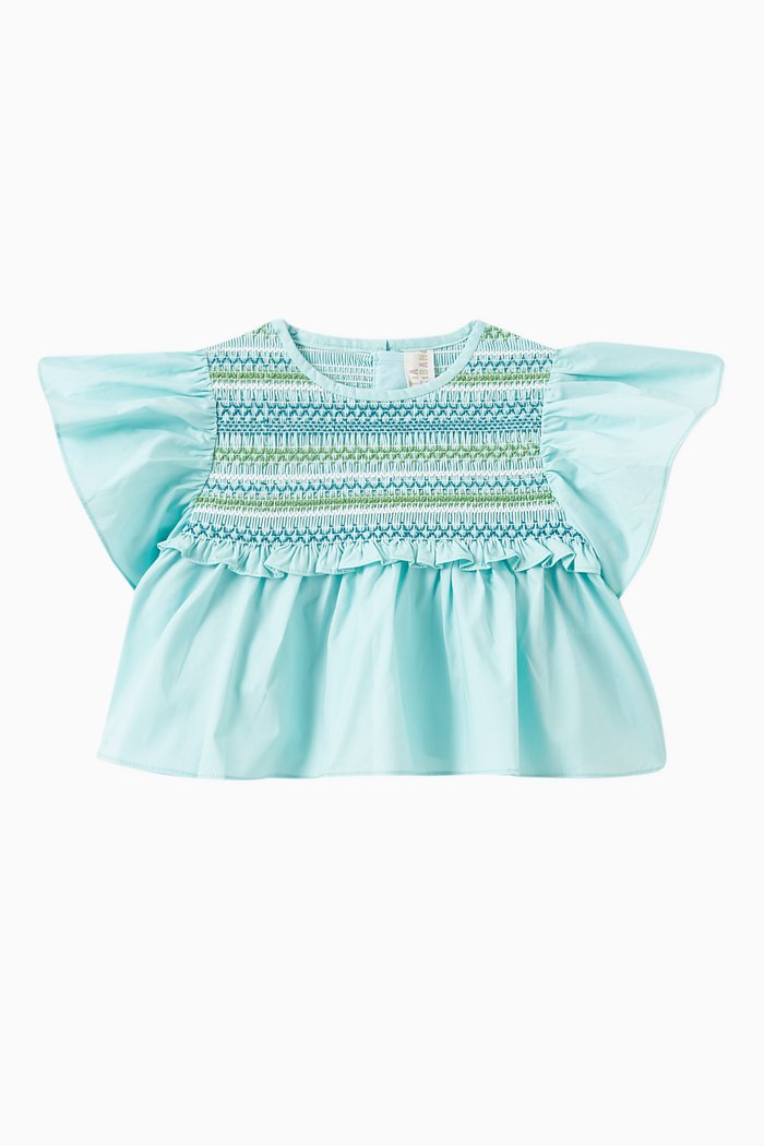 

Baby Sofia Smocked Top, Blue
