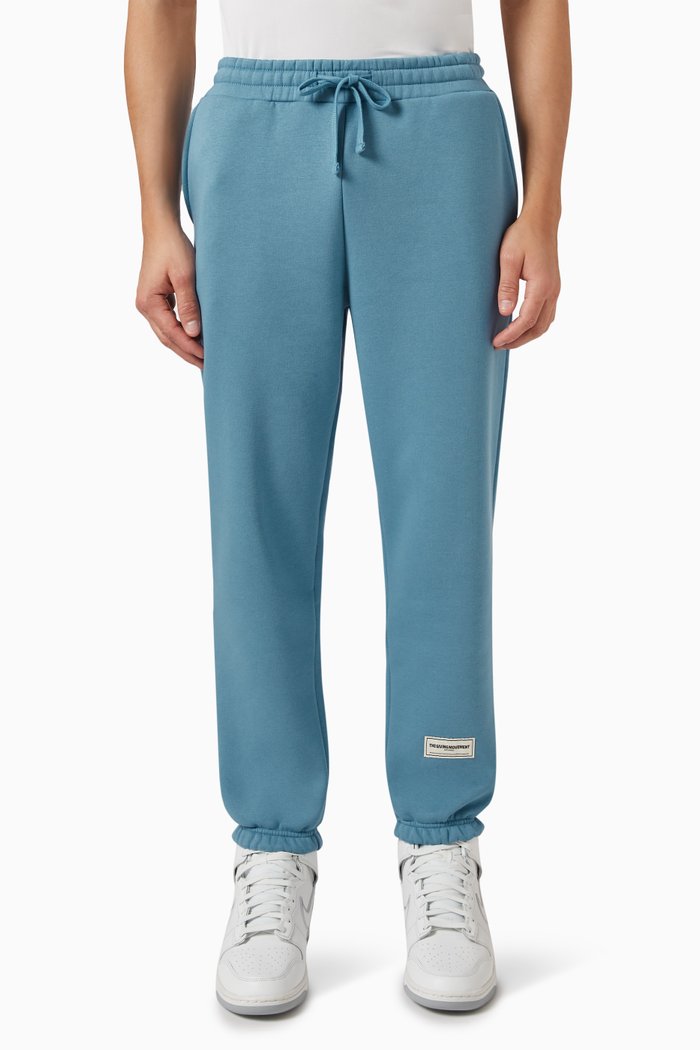 

Oversized 27" Joggers in Organic Cotton Blend, Blue