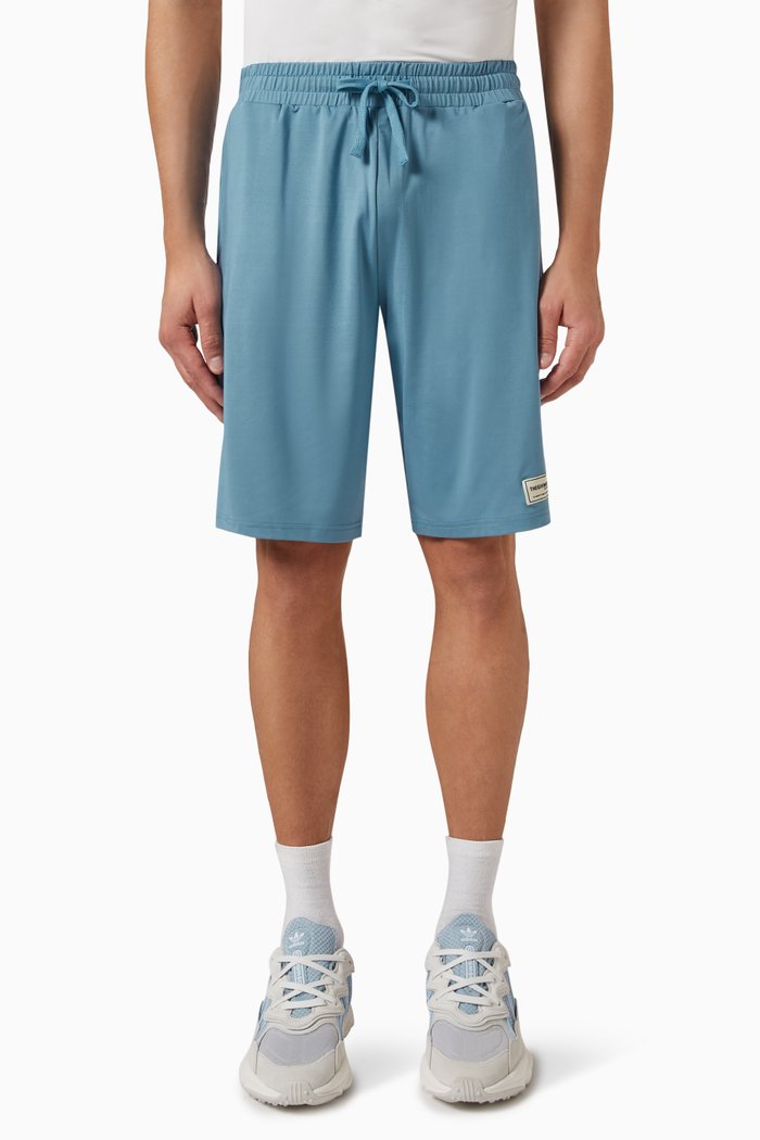 

Long Shorts in Organic Cotton-blend, Blue