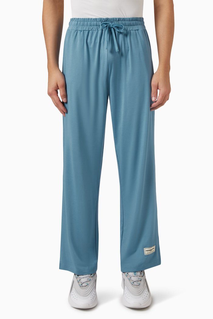 

Wide-leg Drawstring Joggers, Blue