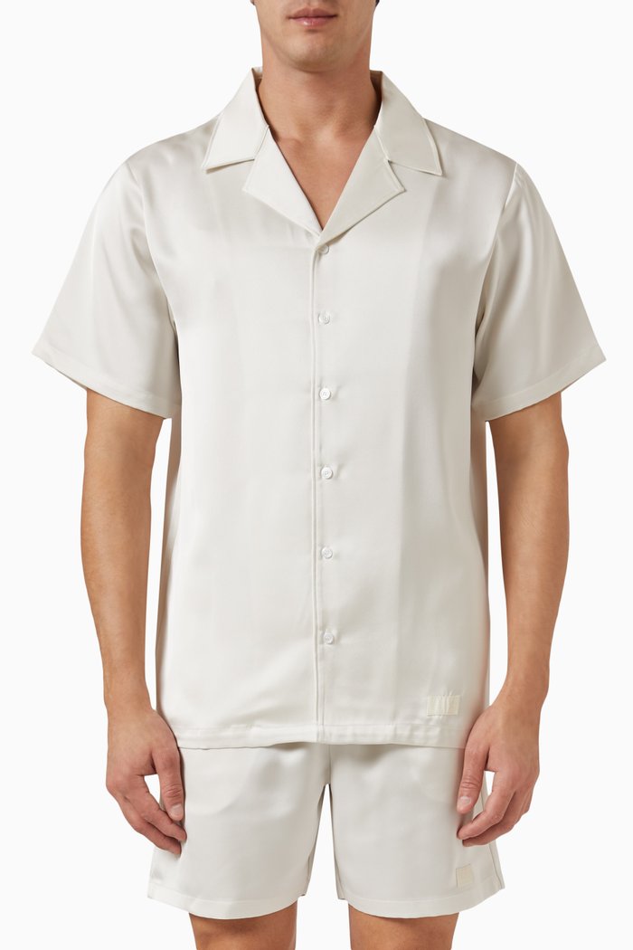 

Short-sleeve Shirt in SATIN100©, Neutral