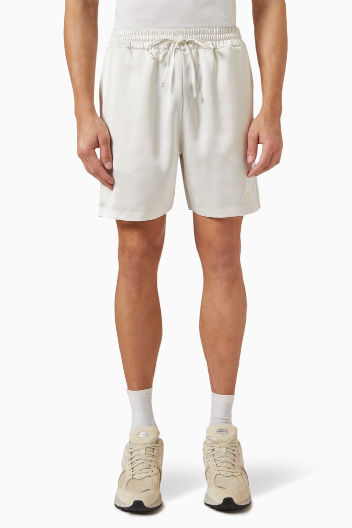 

6" Drawstring Shorts in SATIN100©, Neutral