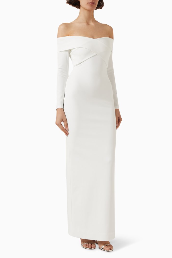 

Galia Maxi Dress in Crepe, Neutral
