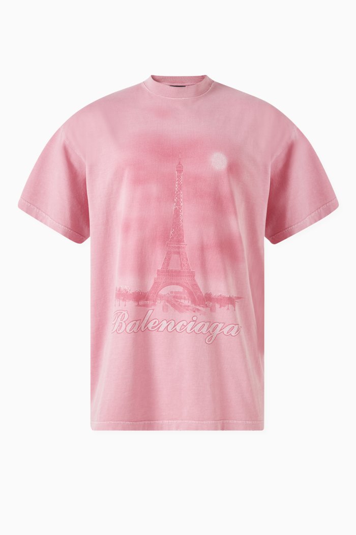 

Unisex Paris Moon Oversized T-shirt in Vintage-jersey, Pink