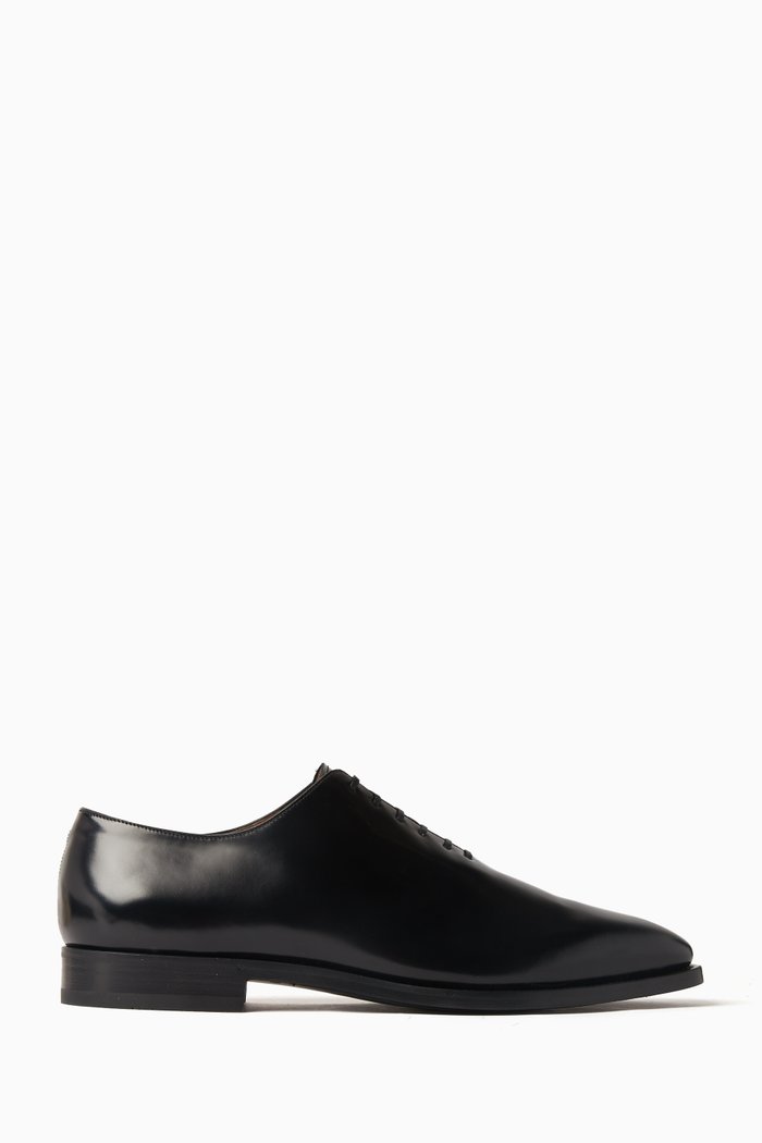 Balmoral Oxford Shoes in Calf Leather, Black