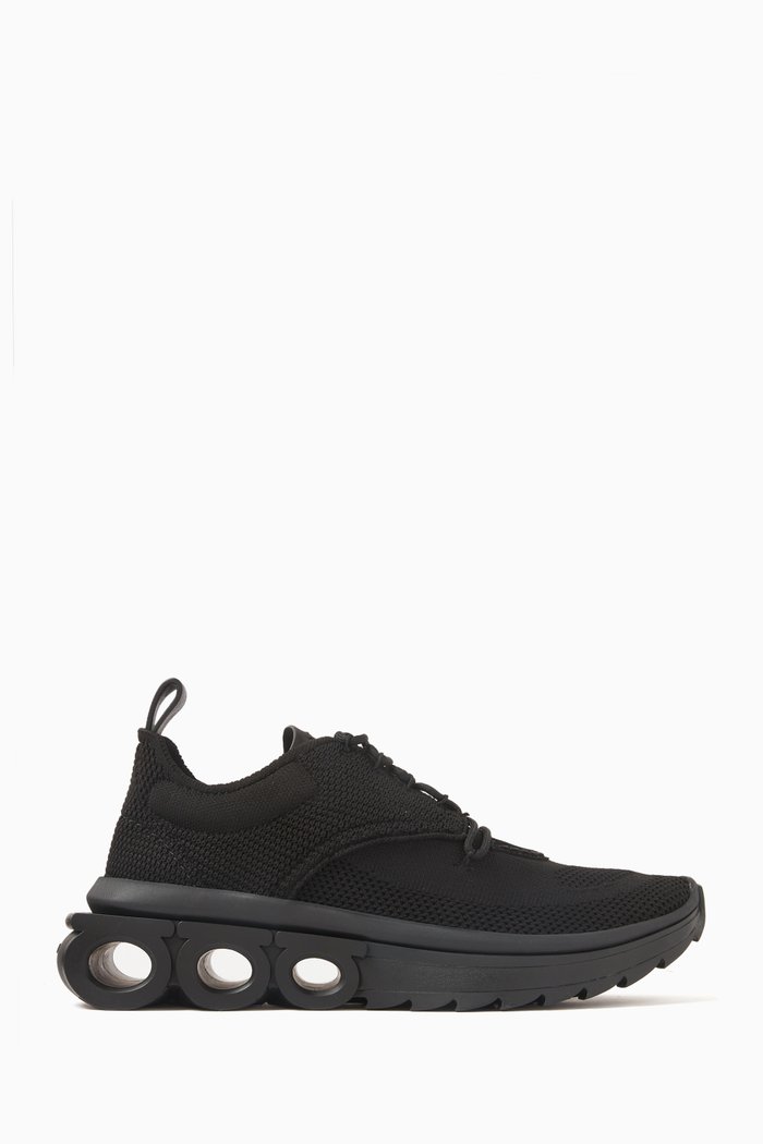 

Running Sneakers in Technical Knit, Black