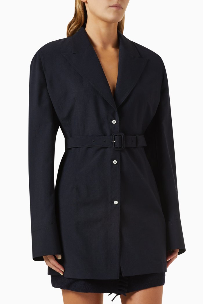 

Single-breasted Jacket in Mohair, Blue