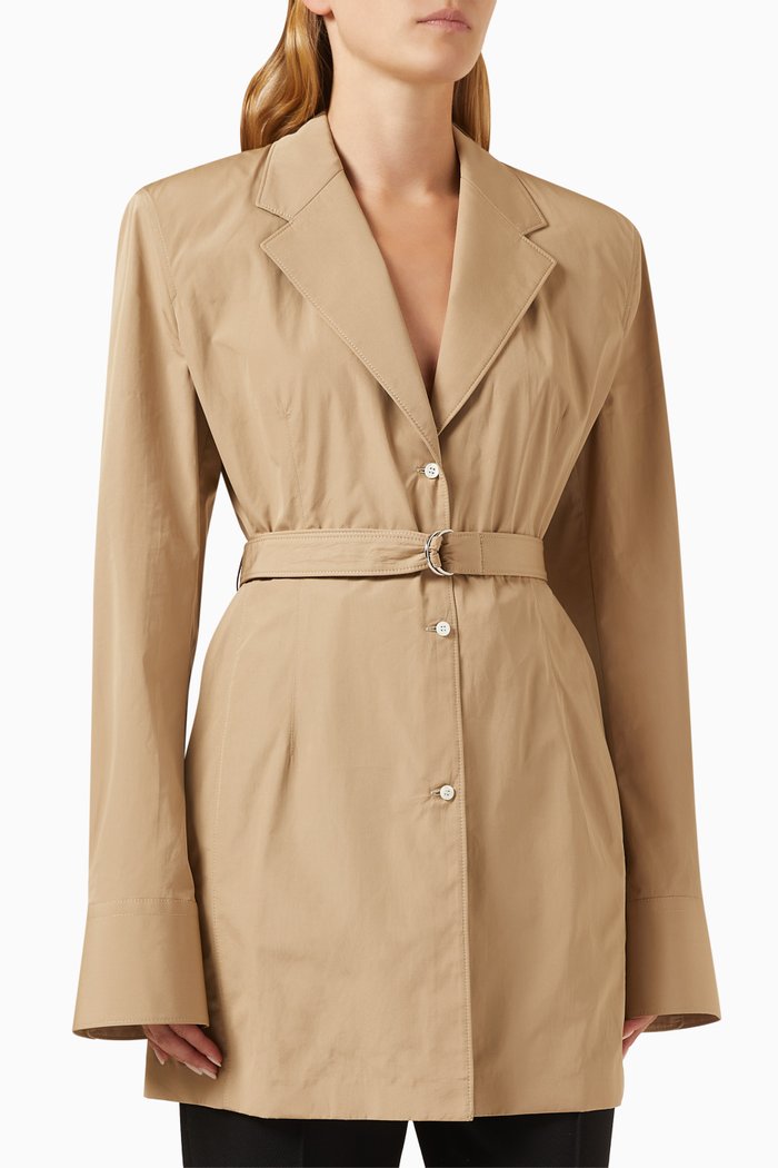 

Single-breasted Jacket in Cotton, Neutral