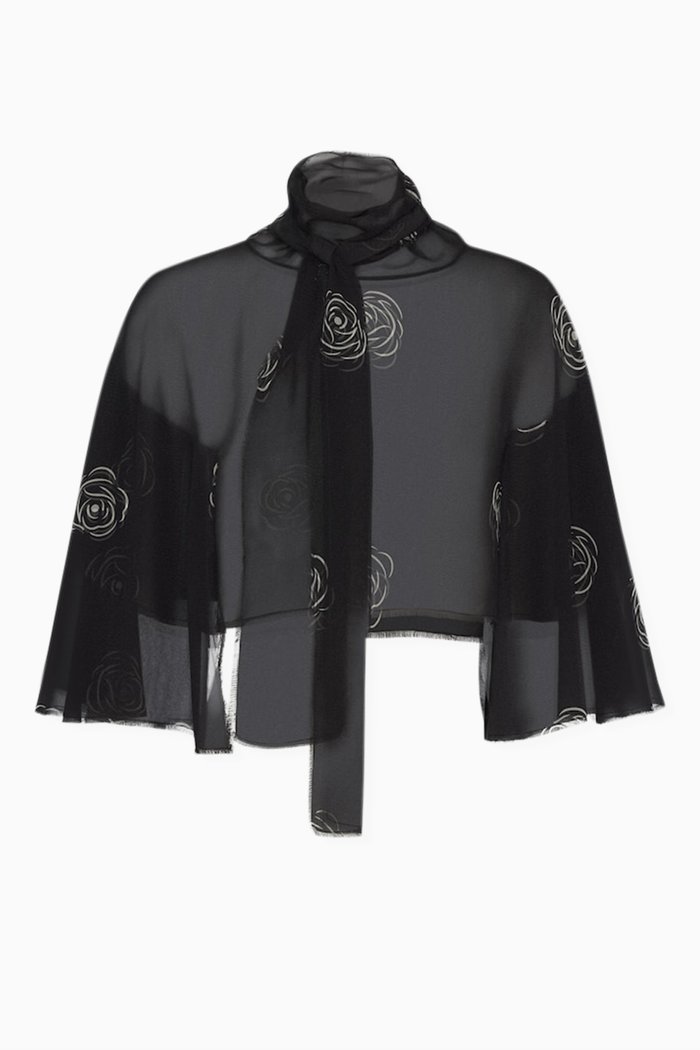 

Printed Cape in Nylon, Black
