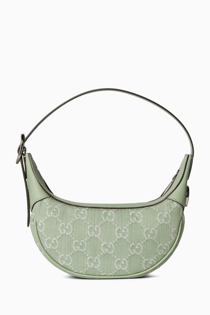 

Mini Ophidia GG Bag in Denim, Green