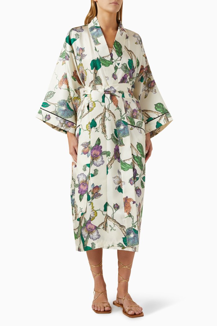 

Sabine Aura Robe in Silk Twill, Multicolour