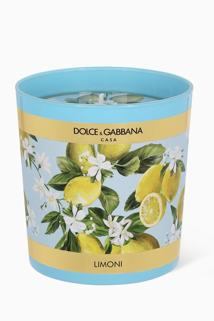 

Lemon Scented Candle, 250g, Blue