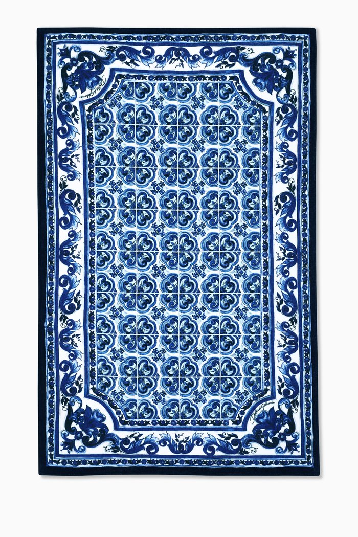 

Blu Mediterraneo-print Beach Towel in Cotton-terry, Blue