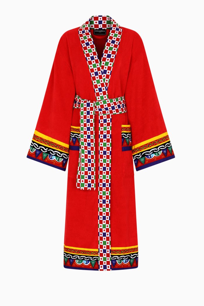 

Unisex Bathrobe in Cotton Terry, Red