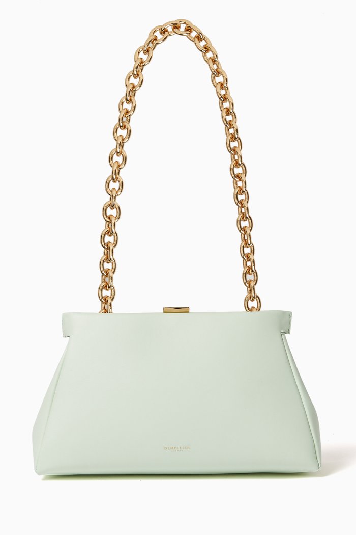 

The Cannes Clutch in Leather, Green