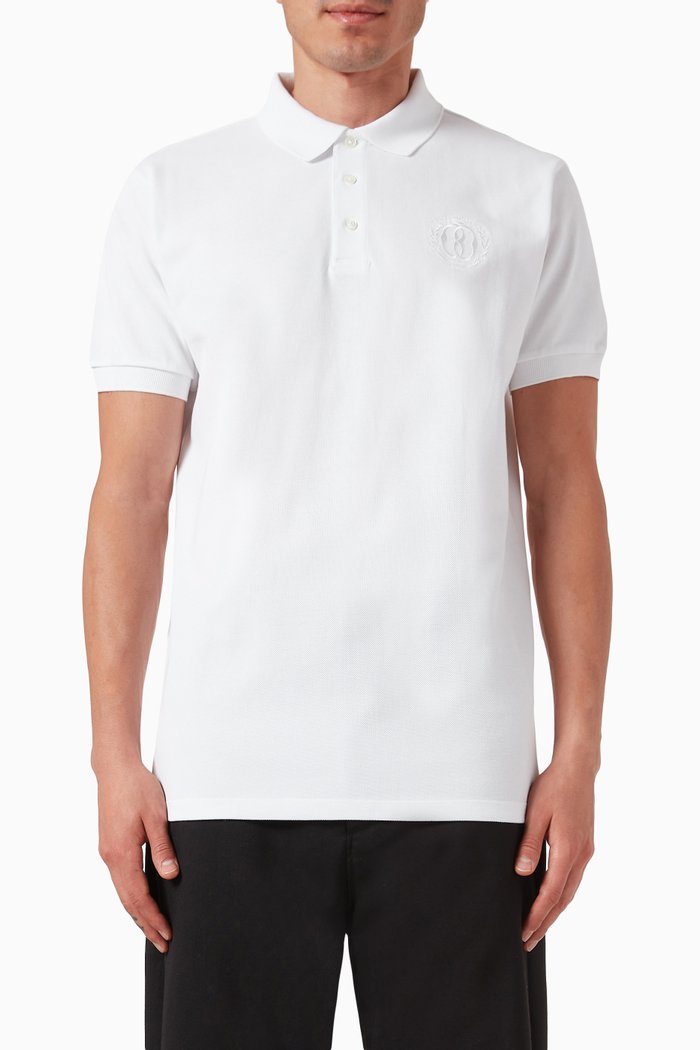 

Emblem Polo Shirt in Cotton Piqué, White