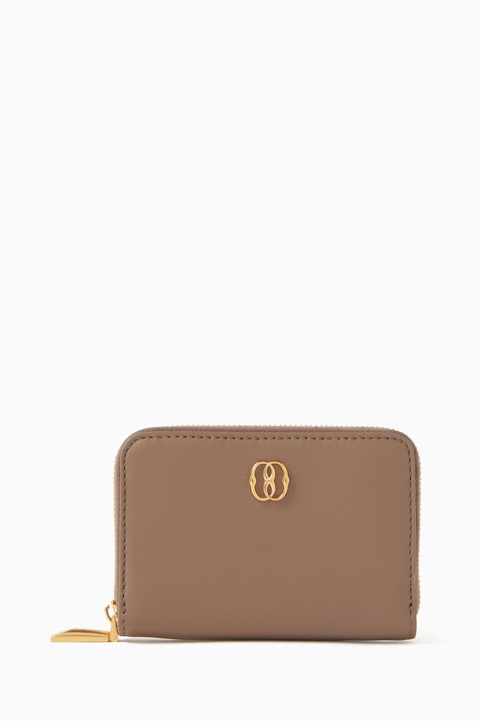 

Emblem Coin Purse in Leather, Neutral