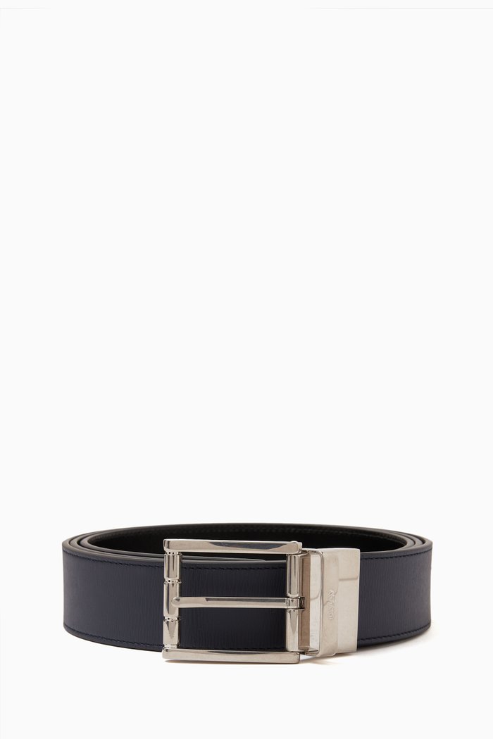 

Astory 35 Reversible Belt in Leather, Blue