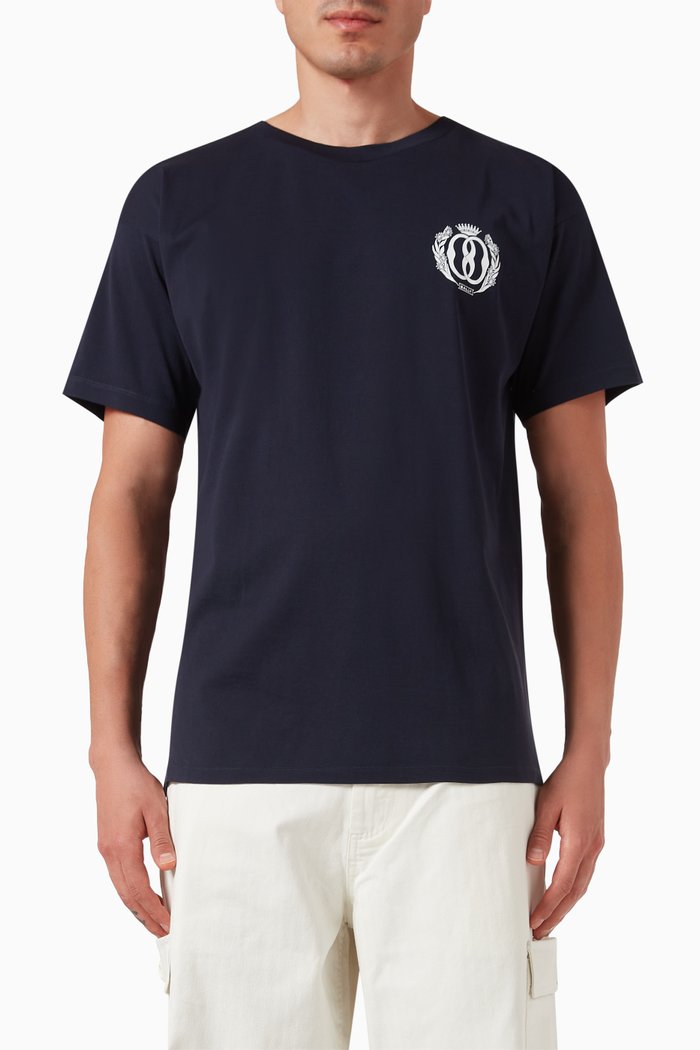 

Emblem T-shirt in Organic Cotton Jersey, Blue