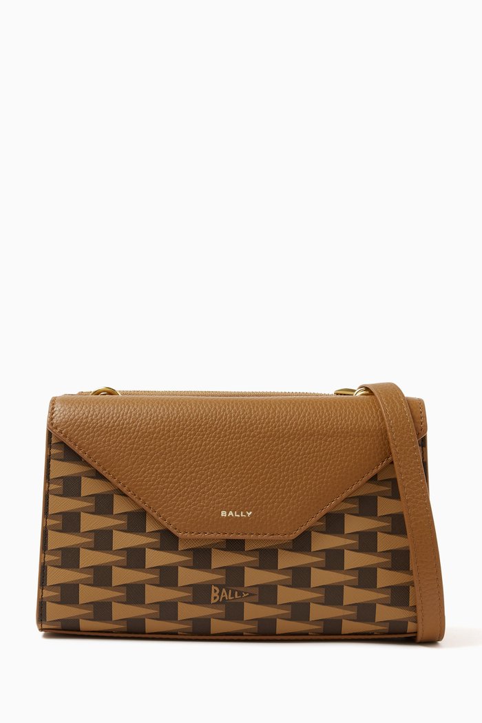 

Pennant Duo Crossbody Bag in Synthetic TPU, Brown