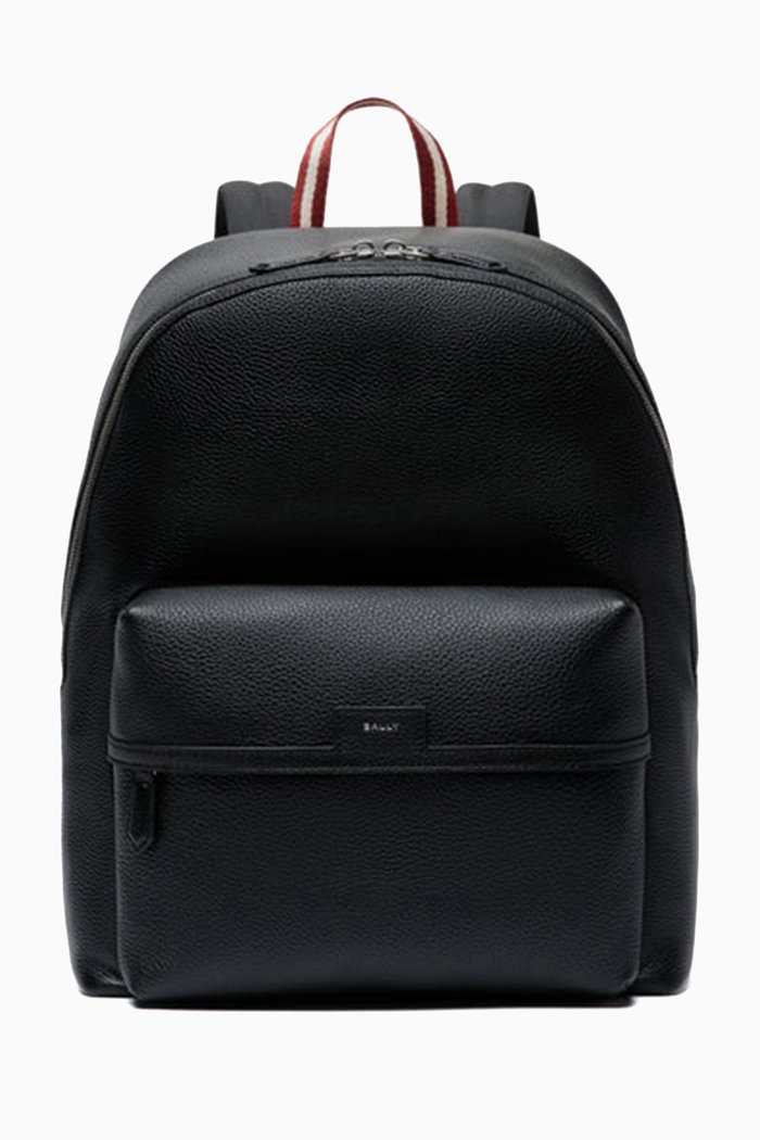 

Code Backpack in Grained Leather, Black