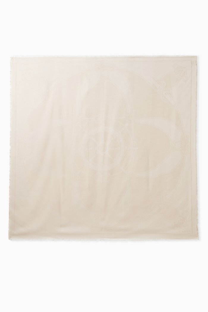 

Logo Square Scarf in Silk, Neutral