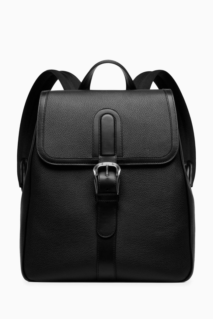

Spin Backpack in Grained Leather, Black