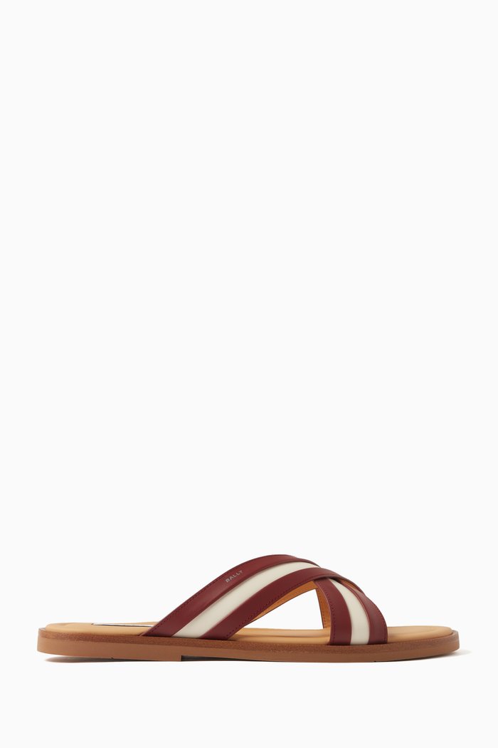 

Gherry Slides in Leather, Red