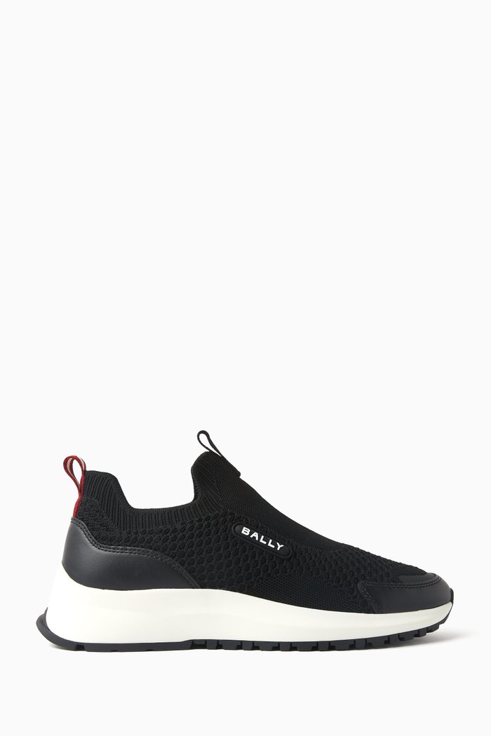 

Dewan Sneakers in Mesh & Leather, Black