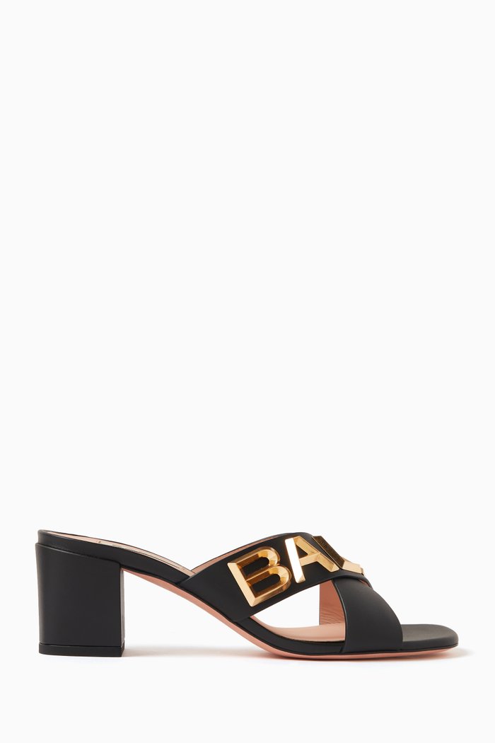 

Larise 55 Sandals in Leather, Black