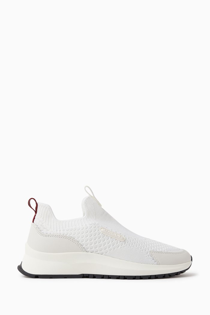 Dewan Sneakers in Mesh & Leather, White