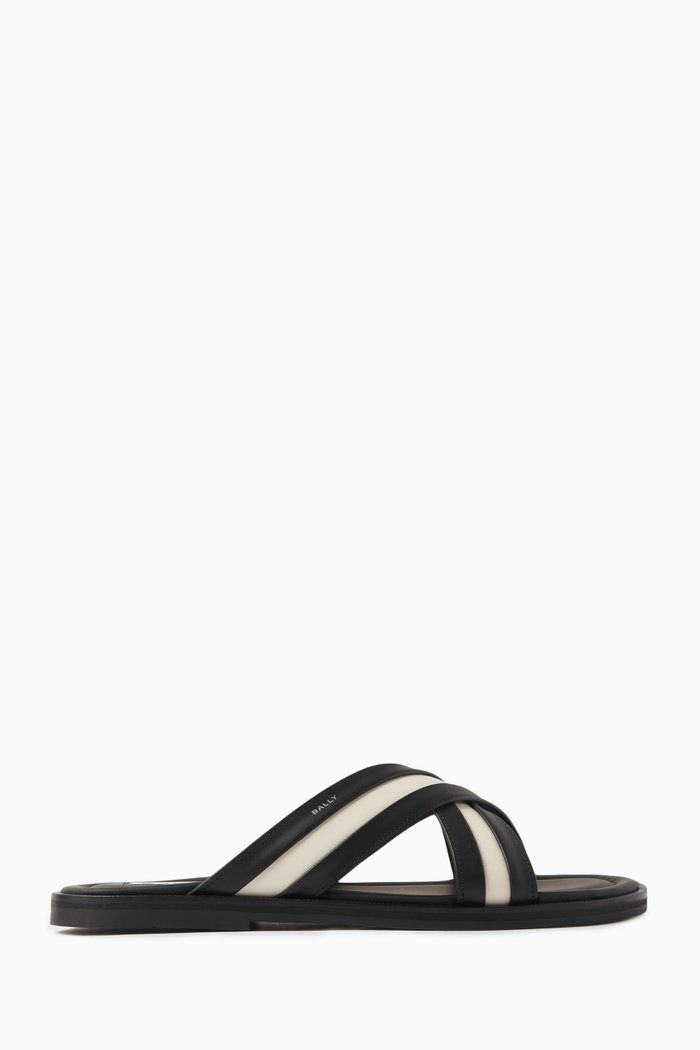 

Gherry Slides in Leather, Black