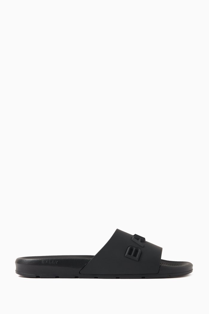 

Summer Slides in Rubber, Black