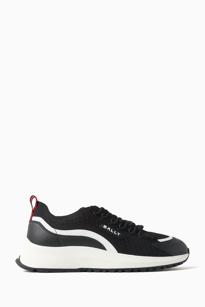 

Daryel Sneakers in Mesh & Leather, Black