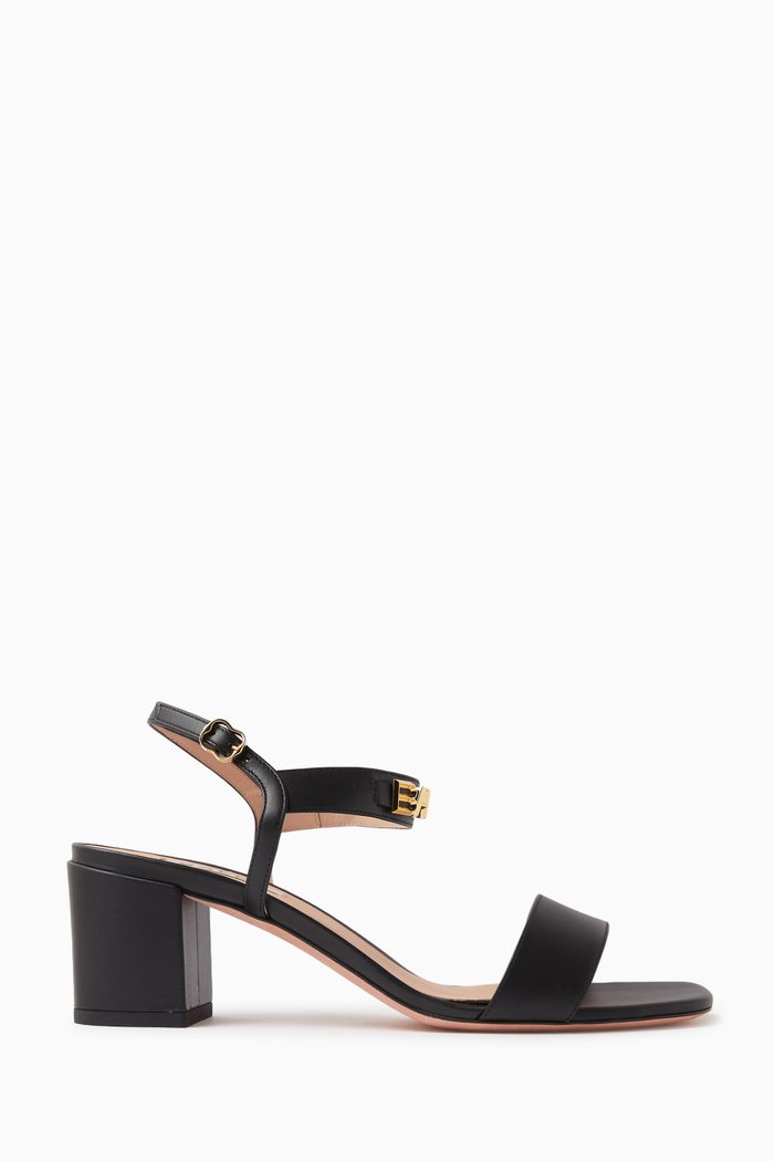 

Lesya 55 Sandals in Leather, Black