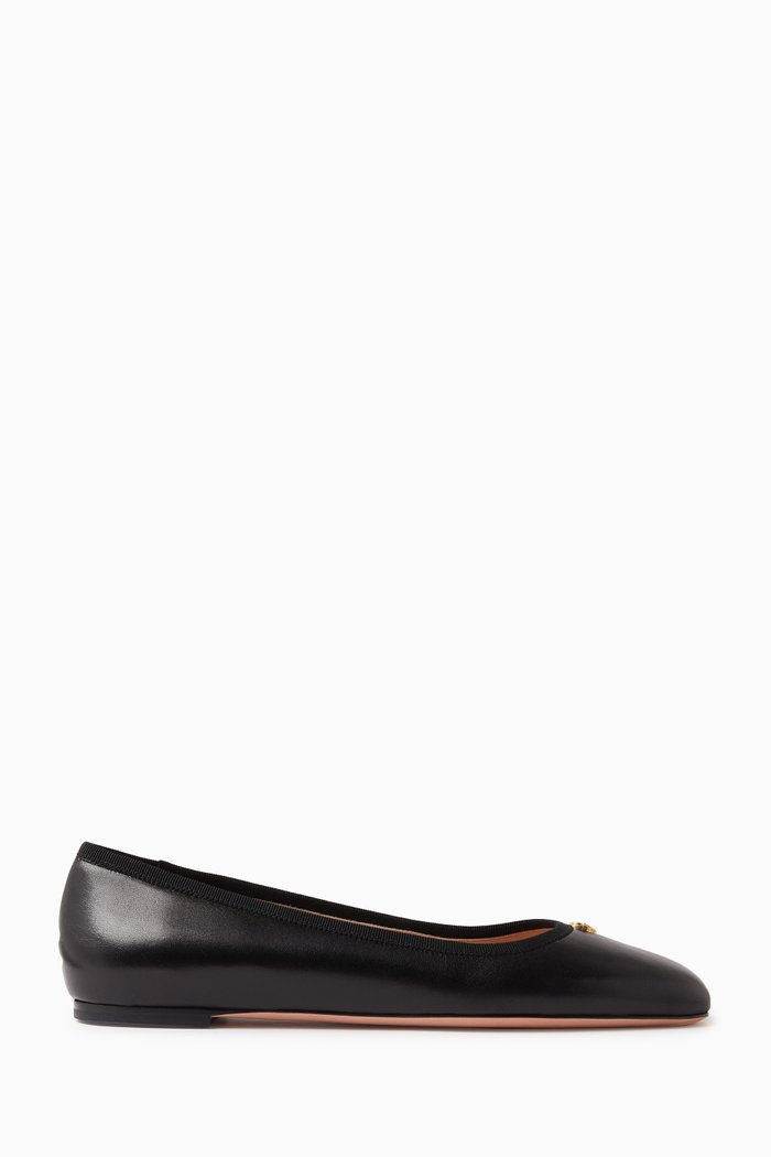 

Biuty Ballerina Flats in Leather, Black