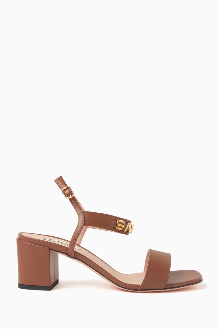 

Lesya 55 Sandals in Leather, Brown