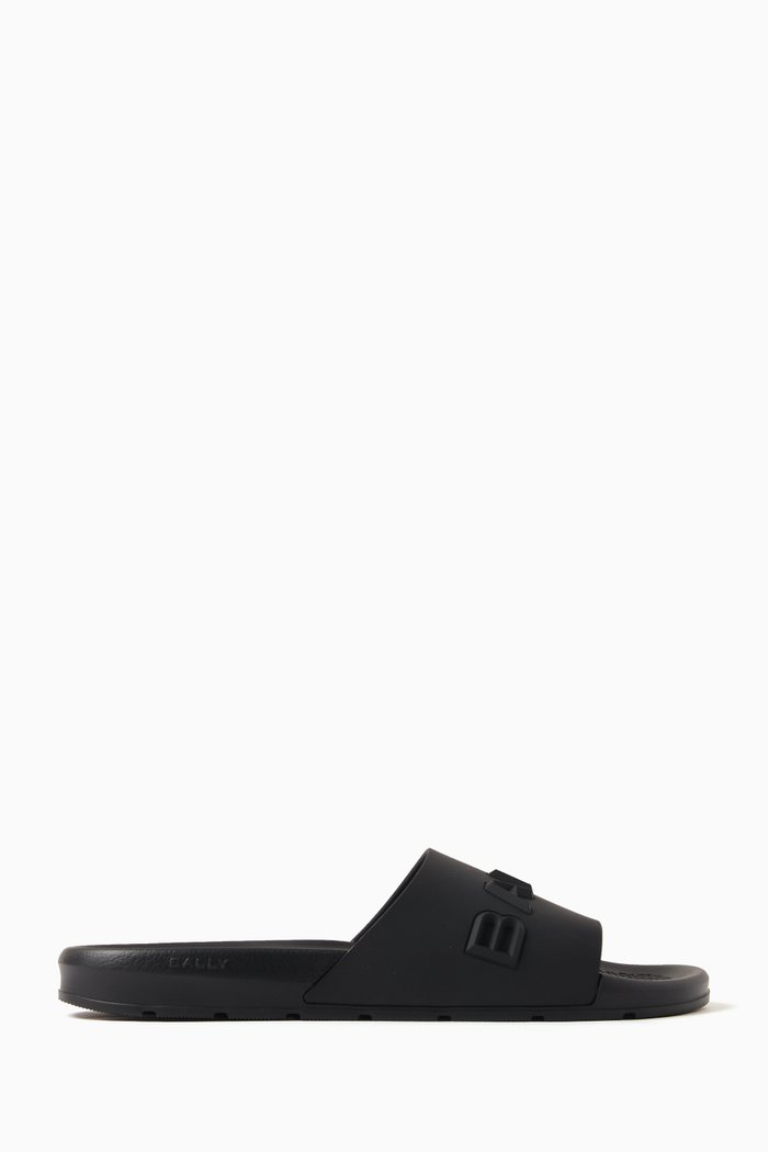 

Embossed Logo Slides in Rubber, Black