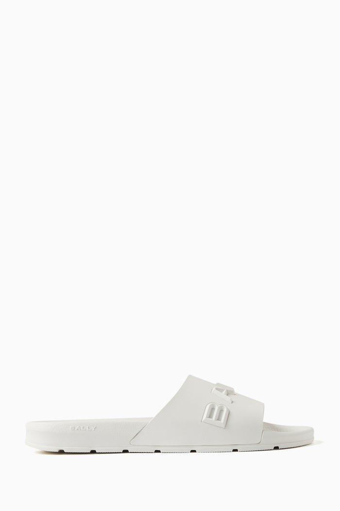 

Embossed Logo Slides in Rubber, White