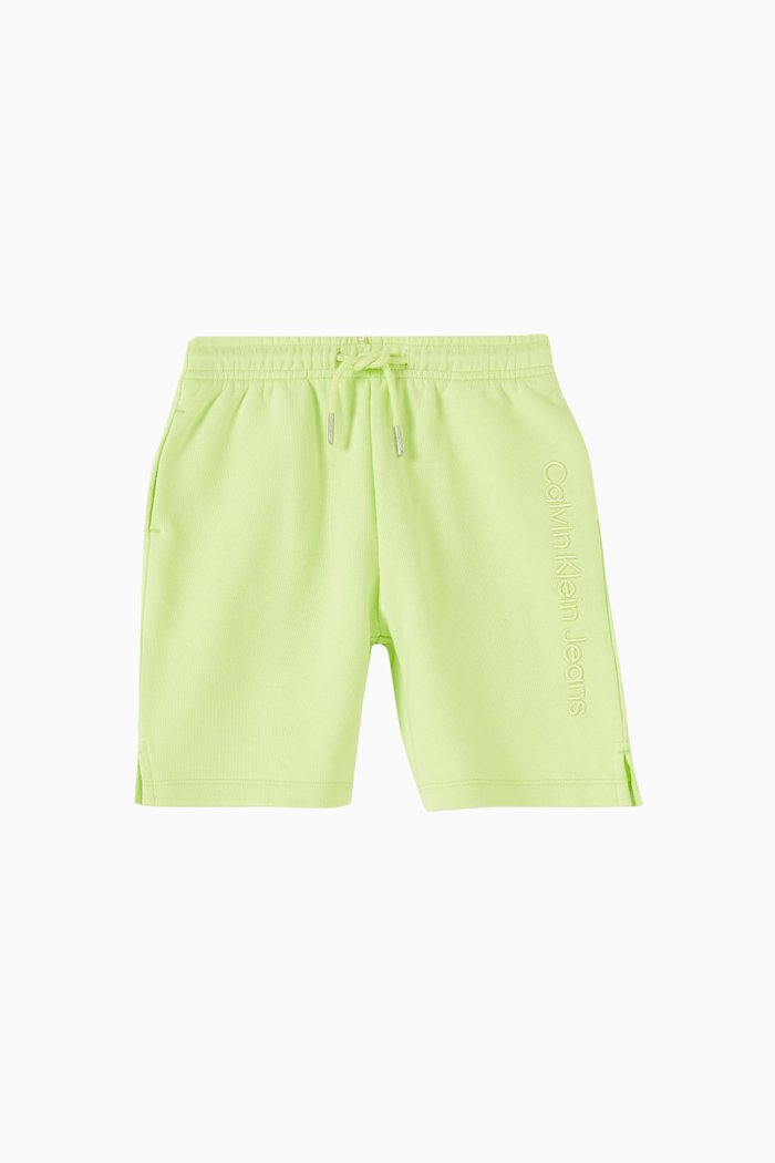 

Logo Jogger Shorts in Cotton Terry, Green