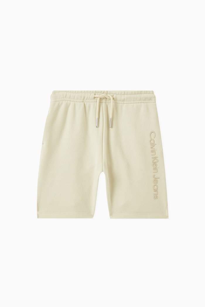 

Logo Jogger Shorts in Cotton Terry, Green