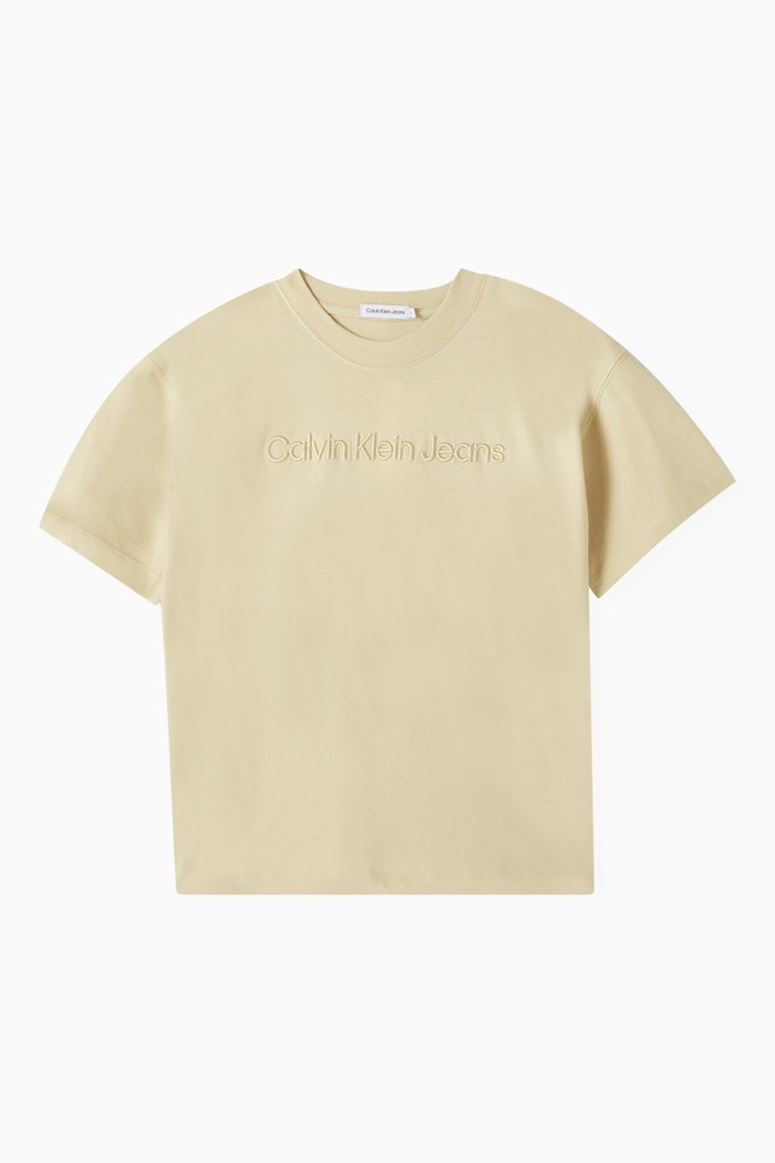 

Logo-embroidered T-shirt in Cotton-jersey, Green